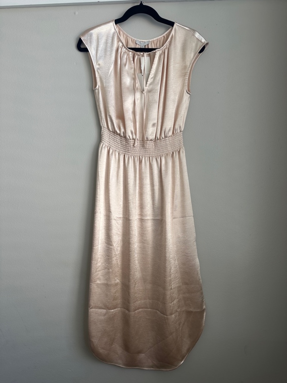 NWT Joie Champagne Dress with Tie Neck